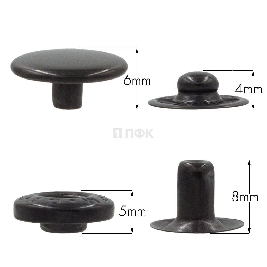 Кнопка для одежды 15мм Альфа сталь цв оксид (уп 720шт) STORM