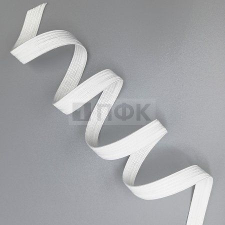 Резинка вязанная уплотненная 10мм цв белый (уп 100м/2000м) басмы
