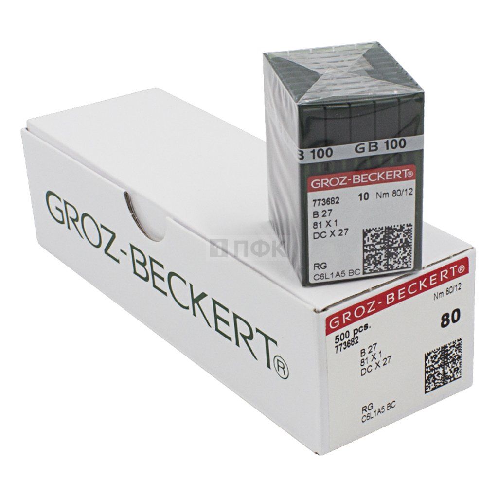 Иглы Groz Beckert DCx27RG 80/12 (уп 100шт)