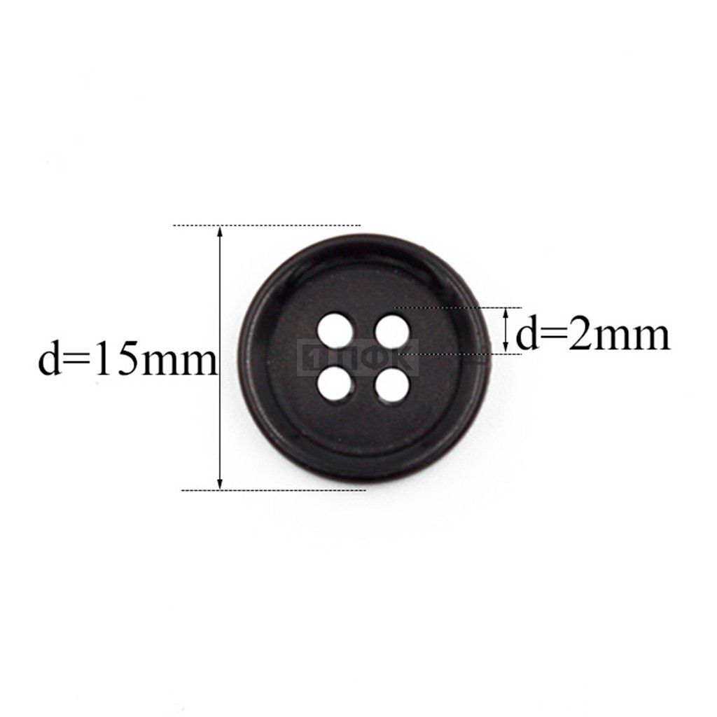 Пуговица 51400-15 ПА 15мм цв в ассортименте (уп 1000шт)