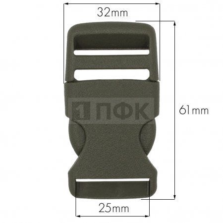 Фастекс A-25 (защелка-трезубец) ПА 25мм цв хаки (уп 1000шт) Фастекс A-25 (защелка-трезубец) ПА 25мм цв хаки (уп 1000шт)