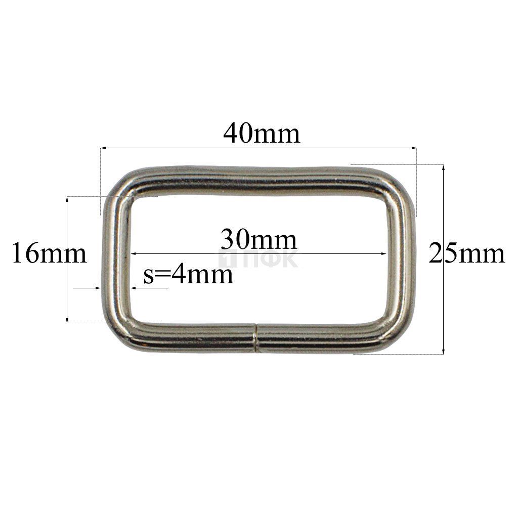 Пряжка - рамка 30мм (толщ 4мм) цв никель (уп 200/2800шт)