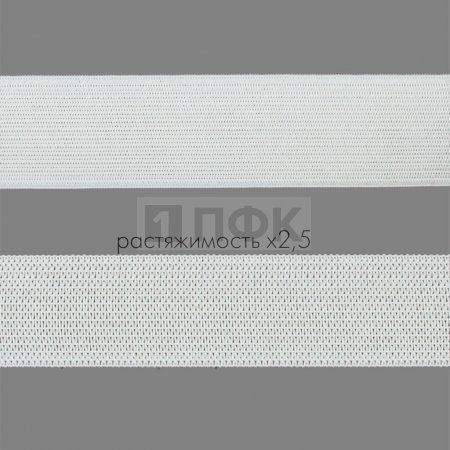 Резинка вязанная 30мм 9.99 гр/м цв белый (рул 40м/уп 400м)