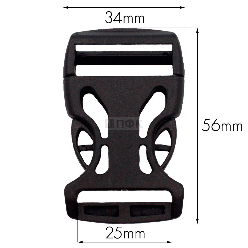Фастекс Ф-25/3 (защелка-трезубец) ПФЛ 25мм цв черный (уп 1000шт) — ПФКР Фастекс Ф-25/3 (защелка-трезубец) ПФЛ 25мм цв черный (уп 1000шт)
