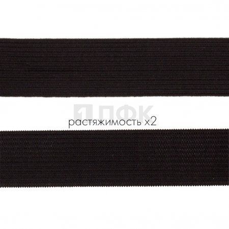Резинка вязанная 30мм 12 гр/м цв черный (рул 40м/уп 400м)