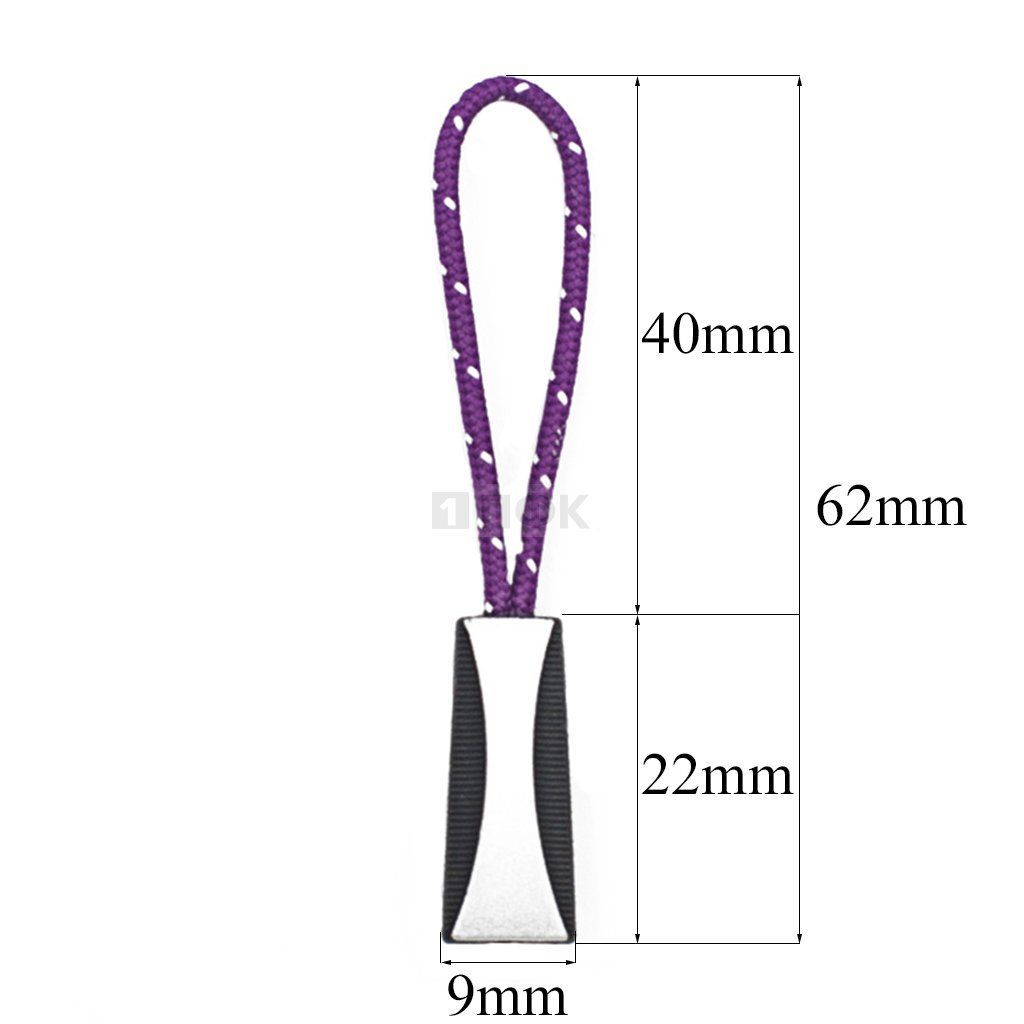 Пуллер для молнии №42 цвет 322 черный + шнур 175 (уп 500шт/10000шт)