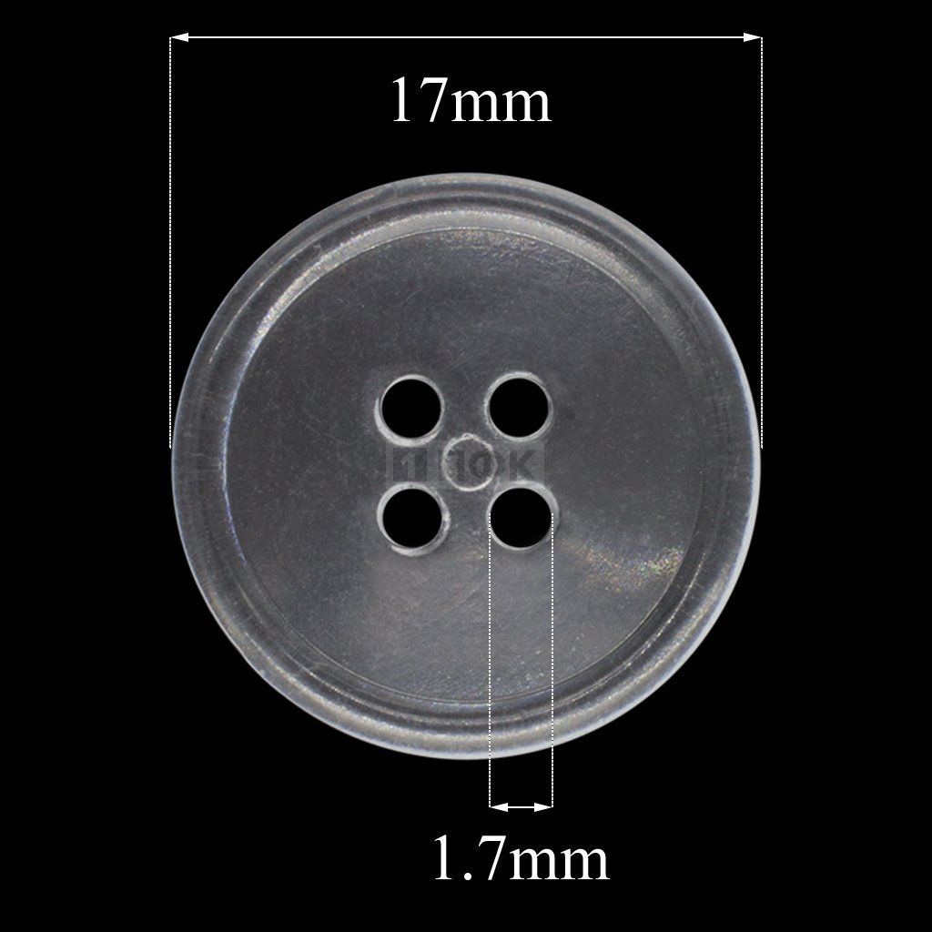 Пуговица КЛ 17-4 ПС 17мм цв стекло (уп 1000шт)