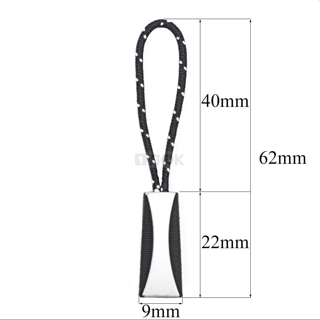 Пуллер для молнии №42 цвет 322 черный (уп 500шт/10000шт)