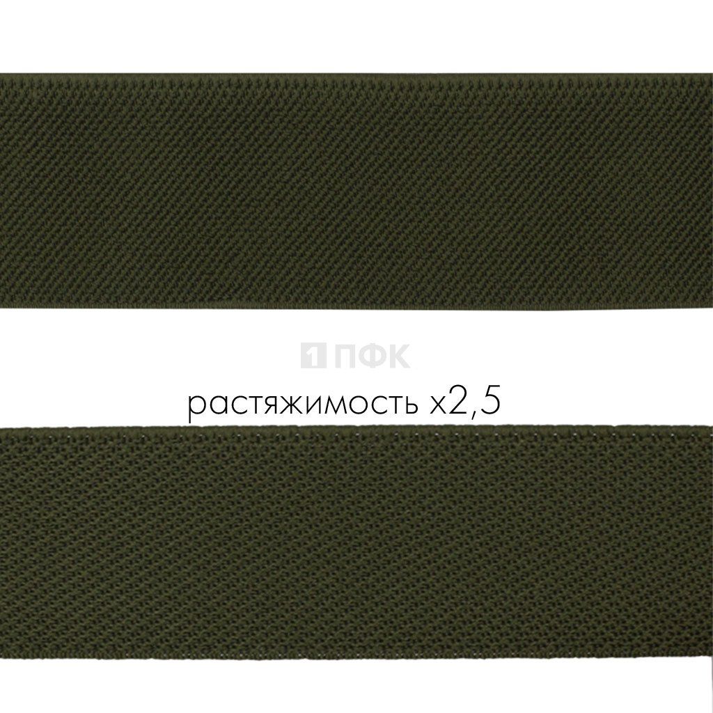 Резинка помочная 40мм цв хаки (уп 20м/160м)