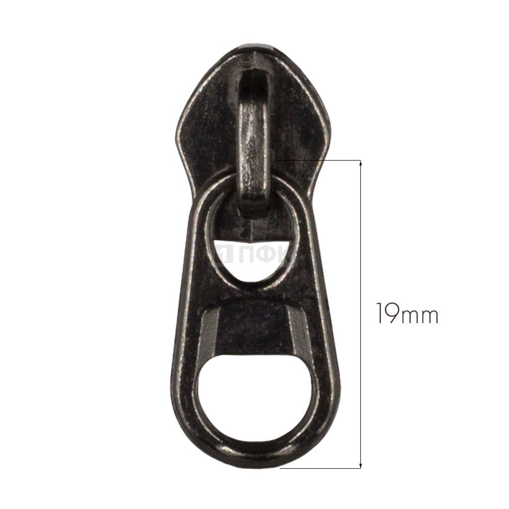 Бегунок для спиральной (витой) молнии тип 5 галант цв никель тем (уп 1000шт/10000шт) арт.NR KKY — ПФКР Бегунок для спиральной (витой) молнии тип 5 галант цв никель тем (уп 1000шт/10000шт) арт.NR KKY