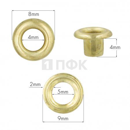 люверсы №2 4мм сталь эконом цв золото (уп 5000/200000шт) люверсы №2 4мм сталь эконом цв золото (уп 5000/200000шт)
