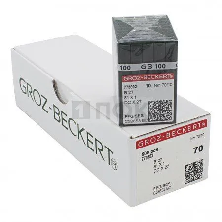 Иглы Groz Beckert DCx27 70/10 (уп 100шт)