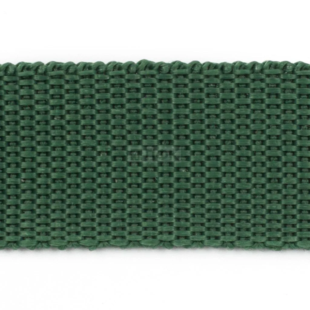 Стропа текстильная (лента ременная) 35мм 17 гр/м цв 300 зеленый (рул 50м/уп 3000м)