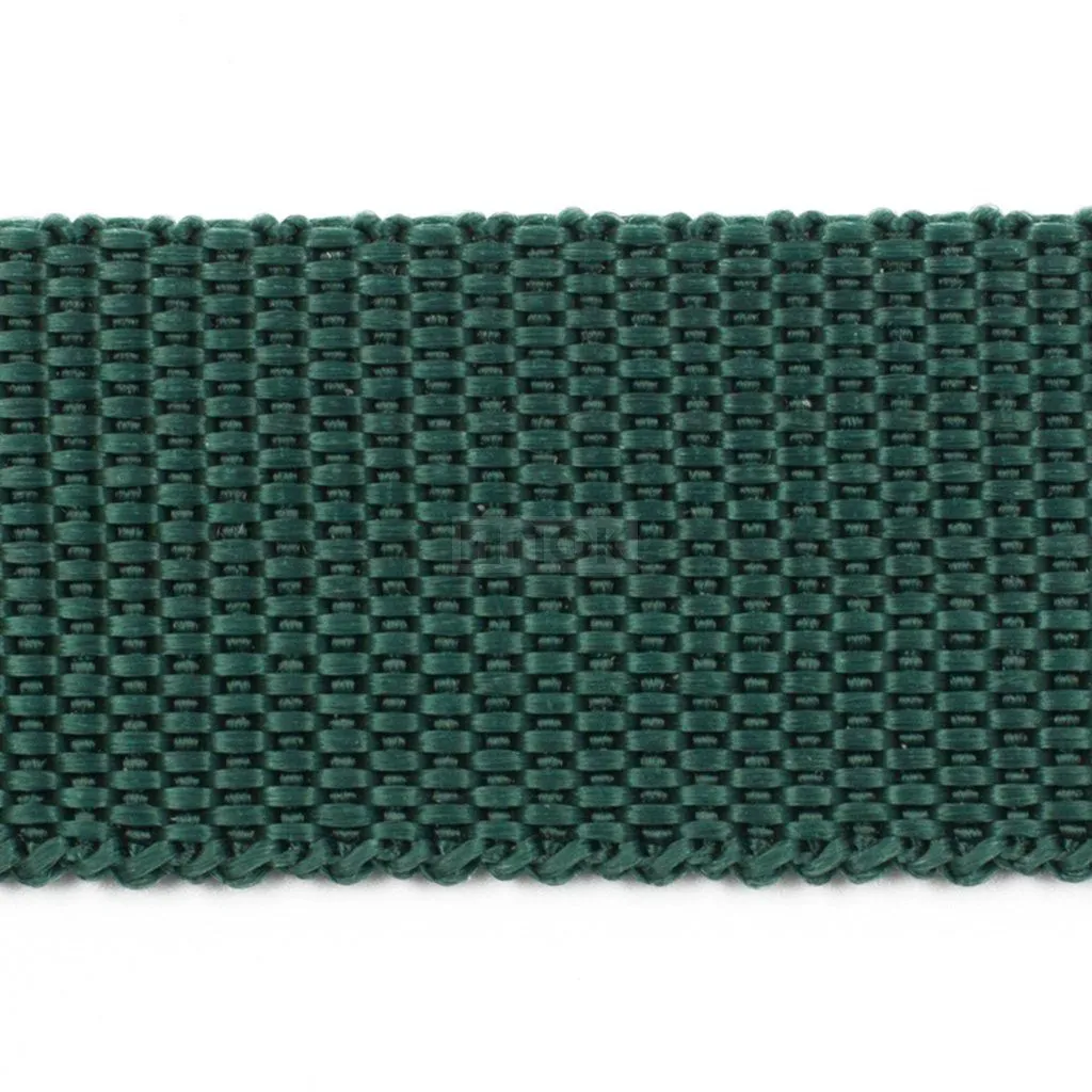 Стропа текстильная (лента ременная) 35мм 17 гр/м цв 310 зеленый тем (рул 50м/уп 3000м)