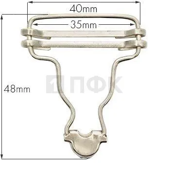 Пряжки для комбинезона 35мм цв никель (уп 500шт/7500шт)