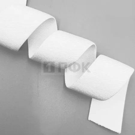 Резинка помочная 40мм цв белый (уп 20м/160м)