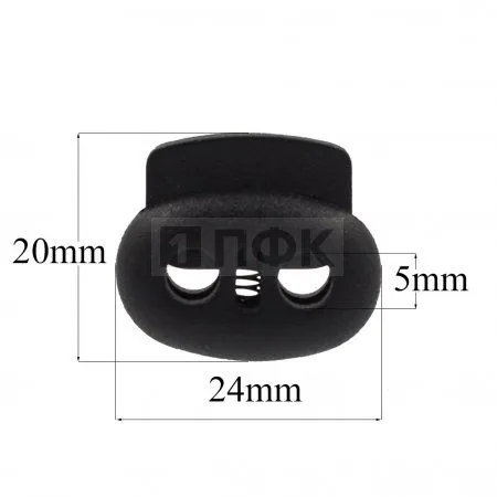 _Фиксатор для шнура 101-Б ПП цв черный (уп 1000шт) _Фиксатор для шнура 101-Б ПП цв черный (уп 1000шт)