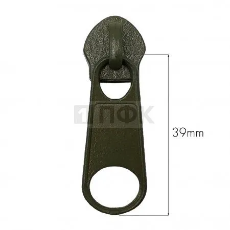 Бегунок для спиральной (витой) молнии тип 10 галант цв 328 хаки (уп 200шт/2000шт) 10,6 гр