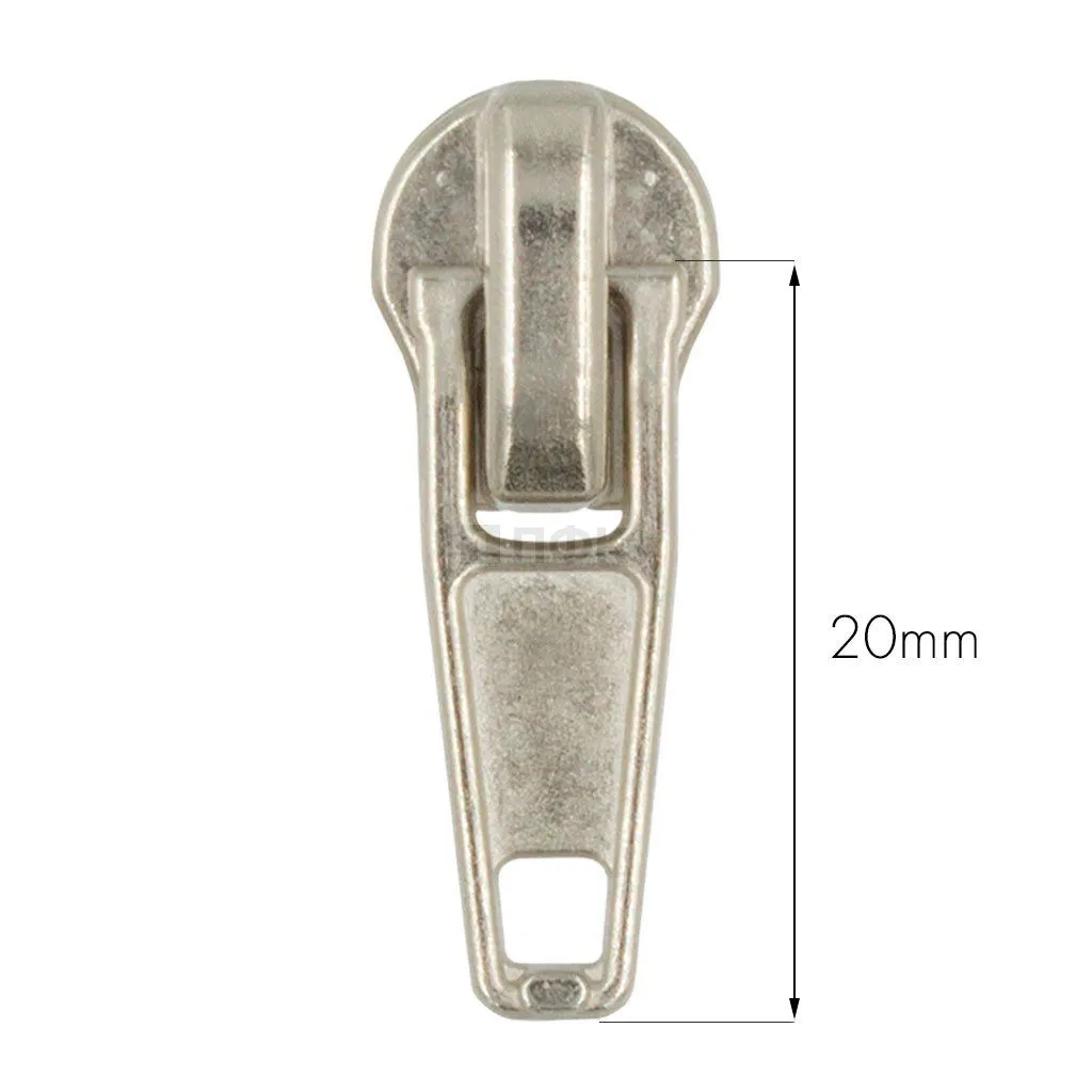 Бегунок для спиральной (витой) молнии тип 5 автомат цв никель (уп 1000шт/10000шт) качество А