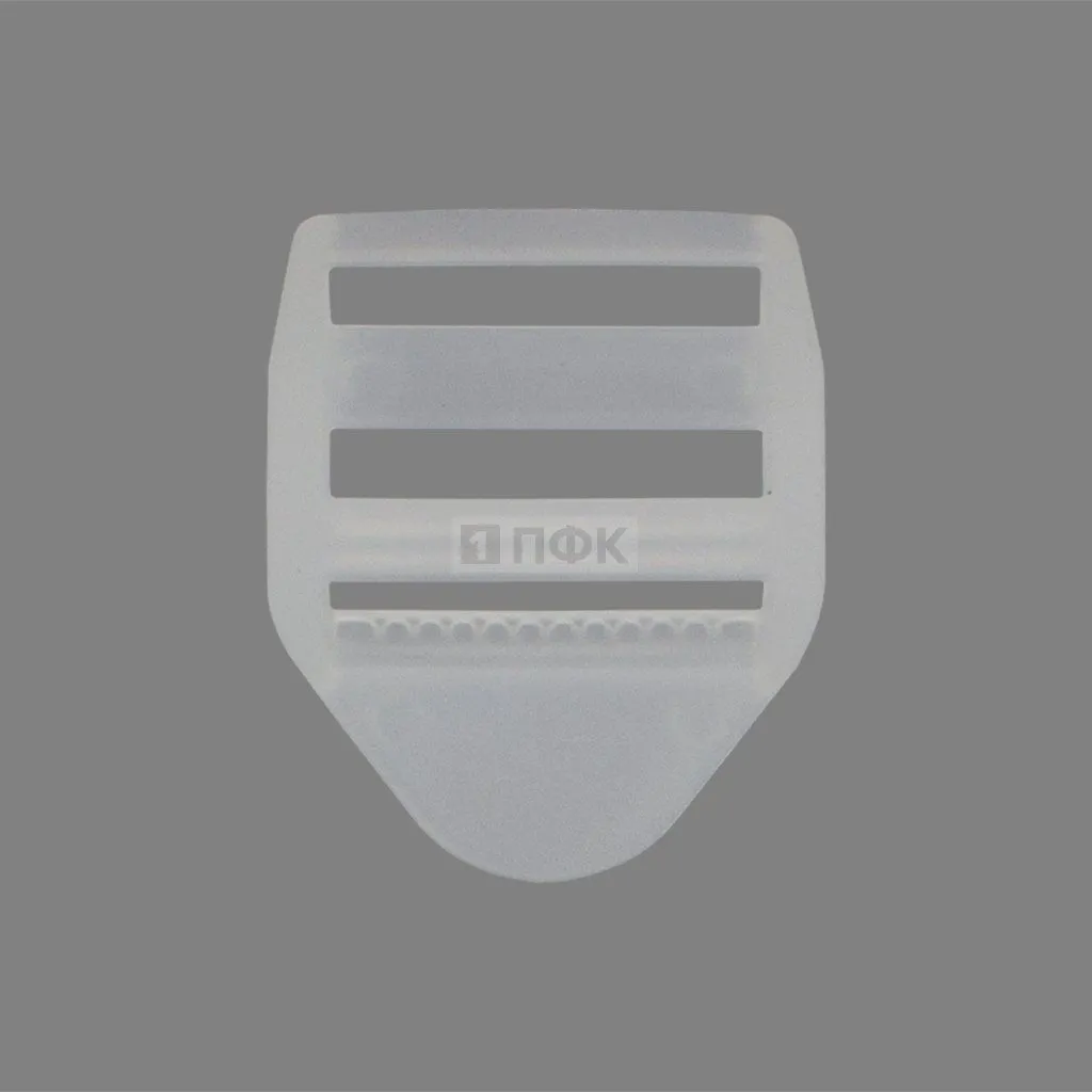 Пряжка-крыло трехщелевая К-25 ПП 25мм цв прозрачный (уп 1000шт/10000шт)