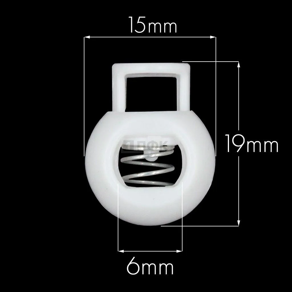 Фиксатор для шнура шар пластик 8953 цв белый (уп 500шт)