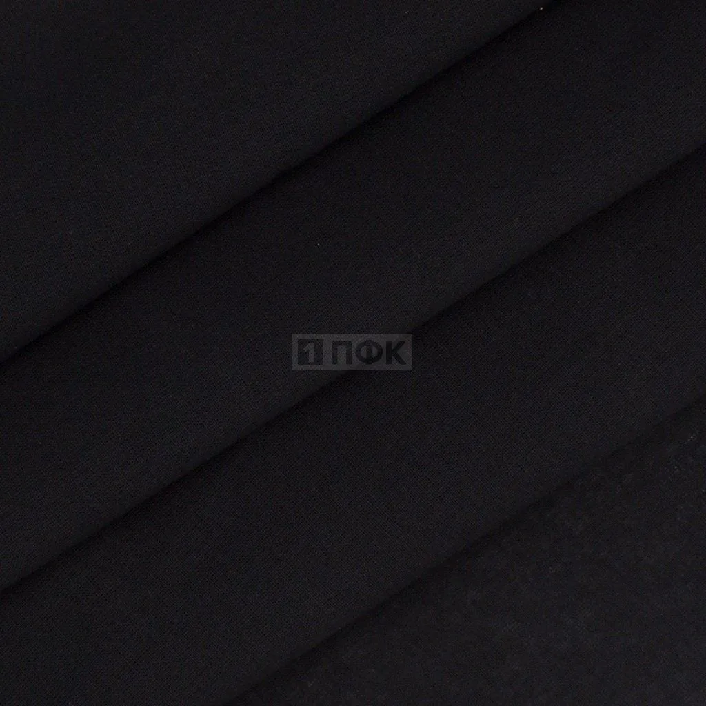 Ткань Бязь 120гр/м2 100%ХБ цв черный (рул 100м)