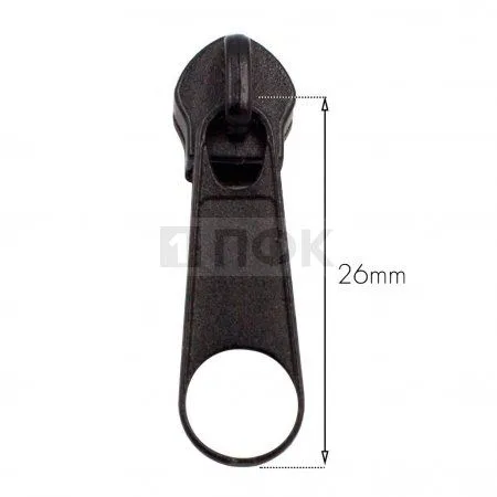 Бегунок для спиральной (витой) молнии тип 5 галант цв 322 черный (уп 2000шт/10000шт)1,7гр СТАНДАРТ