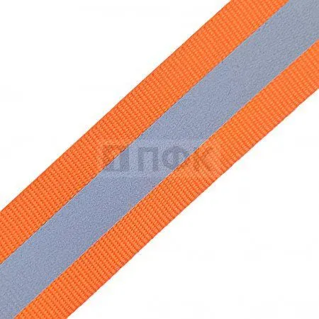 Стропа светоотражающая 25мм цв неон-оранж (рул 50м) Стропа светоотражающая 25мм цв неон-оранж (рул 50м)