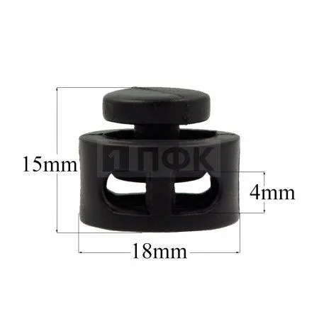 _Фиксатор для шнура 27001-СБ ПП цв черный (уп 1000шт) _Фиксатор для шнура 27001-СБ ПП цв черный (уп 1000шт)