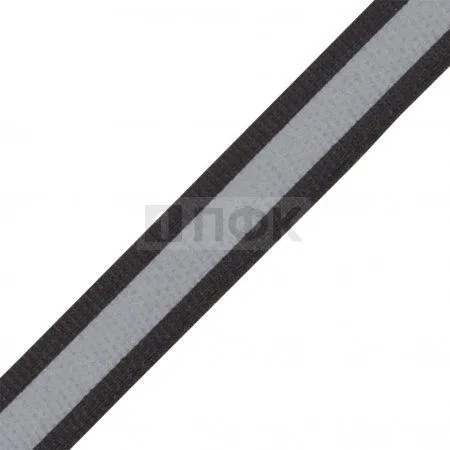 Стропа светоотражающая 10мм/7мм цв черный (рул 50м) Стропа светоотражающая 10мм/7мм цв черный (рул 50м)