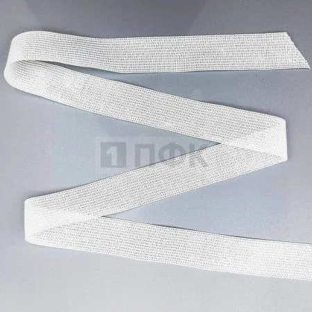 Лента (тесьма) окантовочная 32мм 3 гр цв белый (уп 100м/1000м)