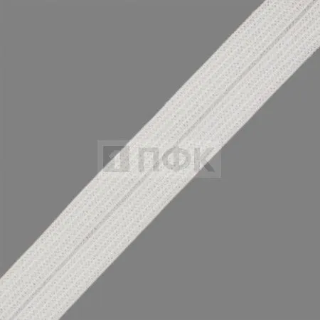 Резинка вязаная с перегибом (окантовочная) 16мм цв белый (уп 1000м)